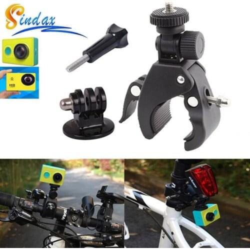Sindax Action Camera Accessories Bike Handlebar Mount Holder Bicycle Handlebar Clip For Gopro Hero 3 3+ 4 5 6 for Xiaomi yi