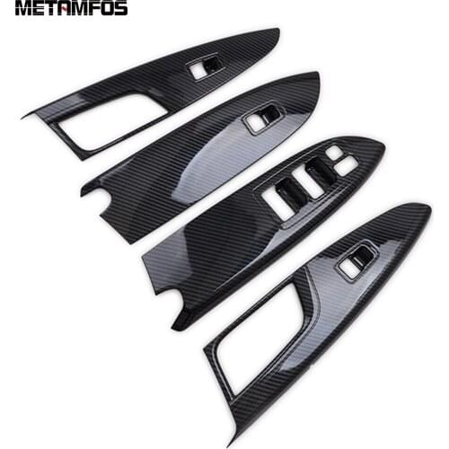 For Mitsubishi Eclipse Cross 2017-2019 2020 Window Lift Switch Cover Trim Inside Armrest Frame Decoration Interior Accessories