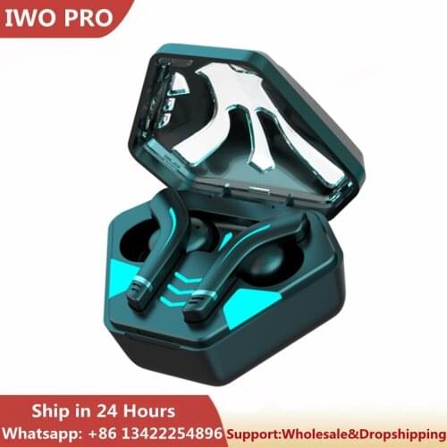IWO PRO New MD168 Gaming Earphone Dual Mode True Wireless Bluetooth Headphones In-ear Stereo Bass TWS Headset For Gamer Phones