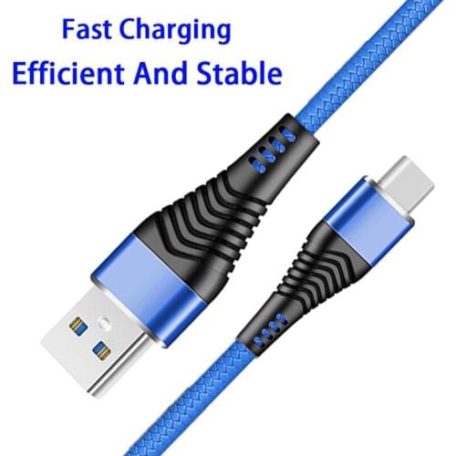 Fast Charging 3A USB Type C Cable For Samsung S20 S9 Xiaomi 10 Redmi Note 9 Huawei P30 P40 Pro Mate 30 Mobile Phone Charger Wire