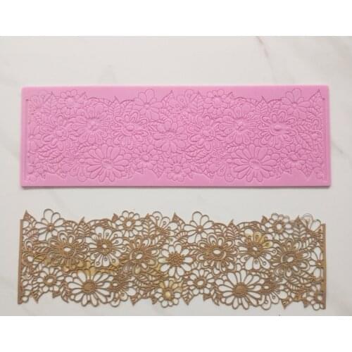 KLM New lace cake silicone mold Chocolate fondant tool Party cake lace decoration mould