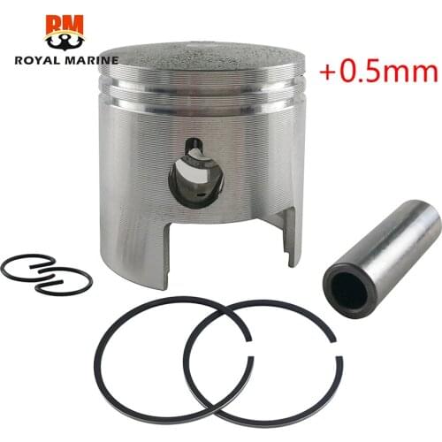 351-00004-0 Piston set (0.5Mm O/s) for Tohatsu boat engine 15HP 18HP M15B2 M15C M18D M9.9B2 M9.9C pinton ring 350-00014-0