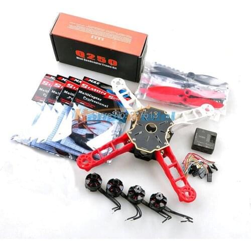 250 HMF Totem Q250 Mini FPV Quadcopter Frame Combo Kit w/ PCB Center Board + Motors + Simonk ESCs + Propellers + CC3D Controller