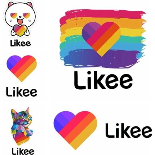 Likee App Patches Stripes On Clothing DIY Iron On Heat-Sensitive Patches For Clothing Apparel T-shirt Hoodies Appliques Stickers