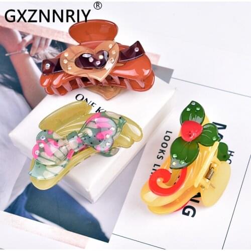 Fashion 8cm Arcylic Hair Claw Clips for Women Girls Accessories 2020 Hairclip Ladies Headpiece Crab Hair Clip Headwear Gifts