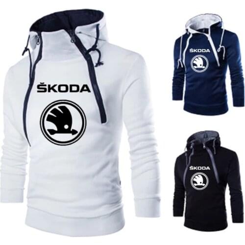 Mens hoodies for Skoda Car Logo Printed Spring Autumn Streetwear Fashion high quality Mens clothes pullovers casual SportsweaP