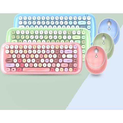 Keyboard Ergonomic Gaming Keyboard and Mouse Set for Notebook Desktop Office Home