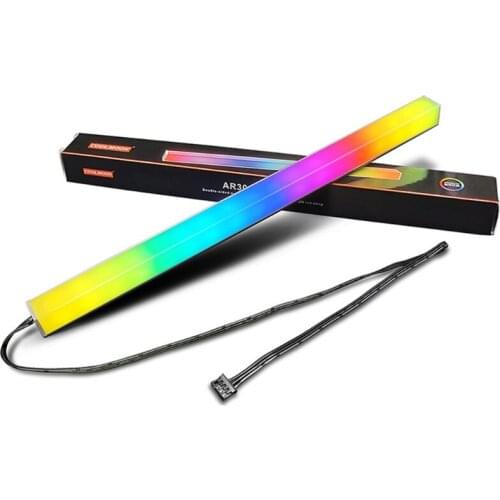 2021 New Coolmoon Magnetic Suction RGB Light Strip 30cm Flexible LED Backlight Strip Lights 4Pin/5V 3pin Chassis Synchronously