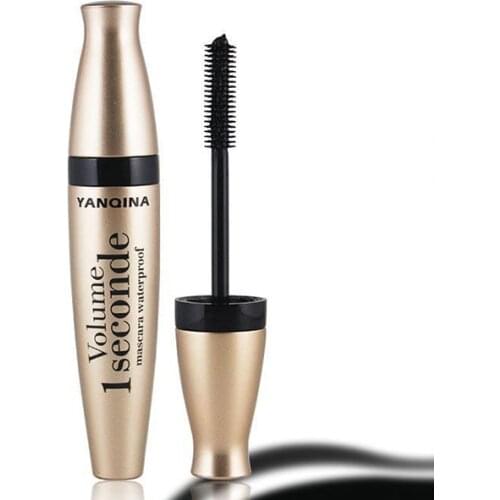 New YANQINA Black Eye Mascara Long Eyelash Silicone Brush Curving Lengthening Mascara Waterproof Makeup New SCI88