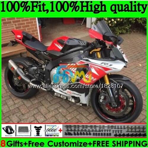 OEM Injection For YAMAHA YZF Red silver R1 1000 YZFR1 15 16 17 129BS.38 YZF-1000 YZF R 1 YZF1000 YZF-R1 2015 2016 2017 Fairing
