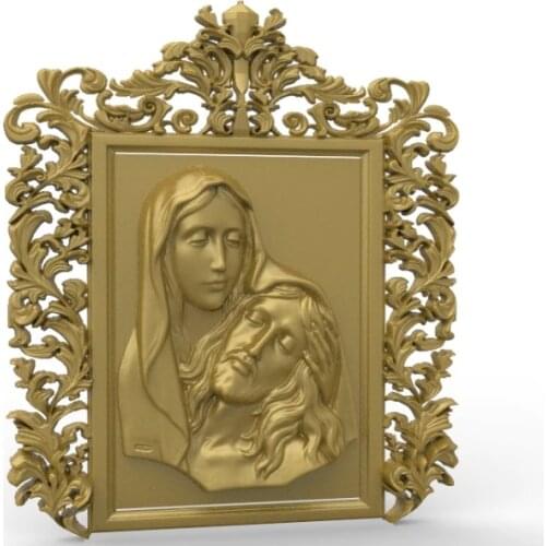 Plate 3D model relief STL model for CNC Router carving engraving artcam type3 aspire M355