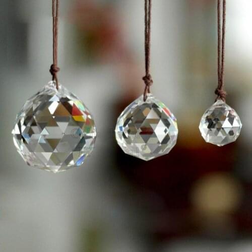 10pieces Transparent Crystal Hanging Faceted Ball Crystal Pendants For Chandeliers Hot Sale Beautiful Glass Lighting Parts