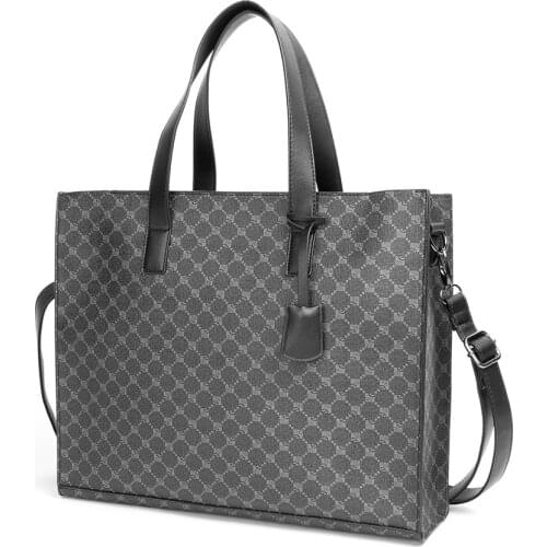 New Fashion Business Men Tote Bag Large Capacity Laptop Briefcase Luxury Design Travel Shoulder Crossbody Handbag Trendy 2021