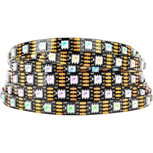 DC5V WS2813 Led Strip Light Dual Signal Individually Addressable 1m 4m 5m 30 60 100 144 LEDs WS2812B Updated Black White PCB