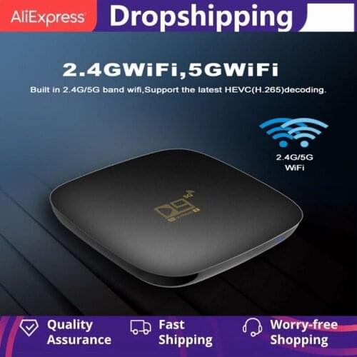 Latest Smart TV BOX Android box 10.0 Fast Smart TV BOX 2.4G 5GWIFI 4K WiFi Set-Top TV Box Quad Core ARM Cortex A53 Set Top Box