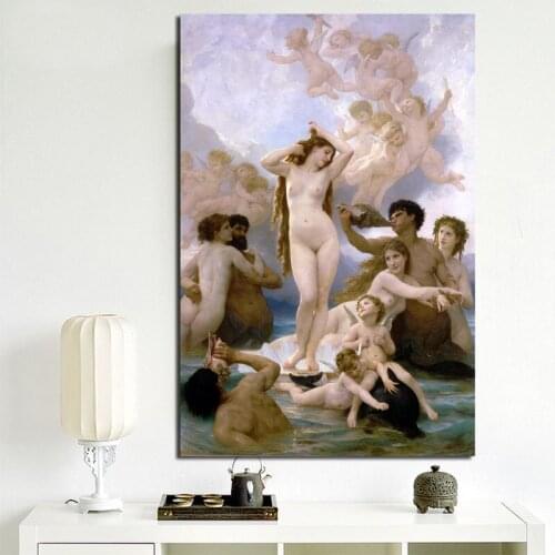 Birth Of Venus Vintage Wall Art Canvas Posters Prints Painting Wall Pictures Modern Living Room Home Decor Accessories Framework