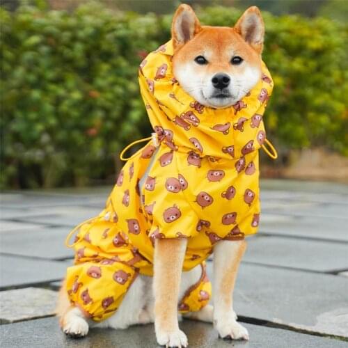 Waterproof Dog Jumpsuit for Large Dogs Pet Clothing Dog Raincoat Golden Retriever Shiba Rain Jacket Medium Large Dogs Costume