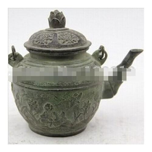 WBY---328+++Oriental Bronze Statue Sculpture Collectible Collection Bronze Pot
