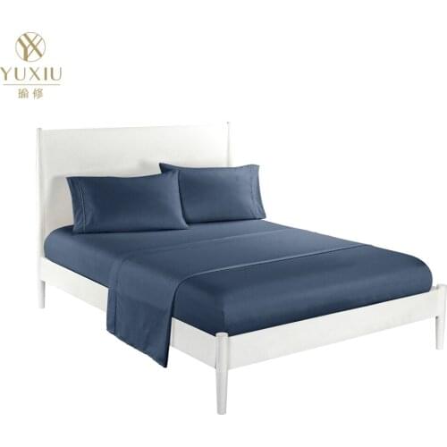Yuxiu Bedspread Coverlet sets flat fitted sheets pillowcases Plain solid brushed Twin Full Queen King bedding set bed linens