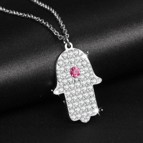 COLLIER FEMME MAIN DE FATMA - MARIA 18K Gold Plated Hamsa Hand Necklace Evil Eye Fatmas Hand Hand of Fatma Boho Luck Jewelry