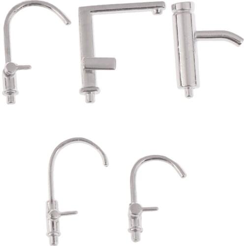 1/12 Dollhouse Miniature Accessories Mini Bathtub Faucet Simulation Water Tap Model Furniture Toys for Doll House Decoration