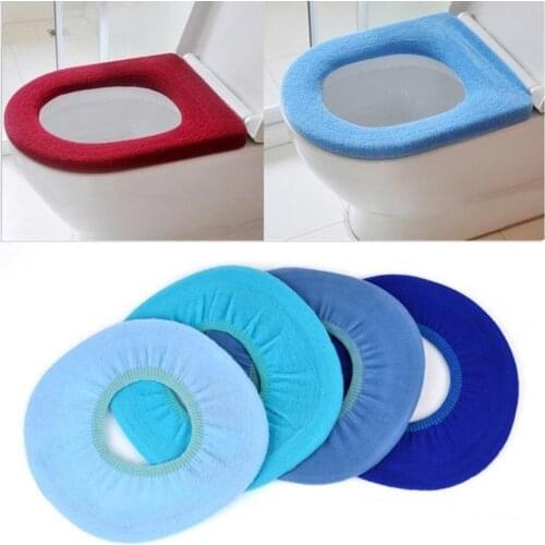 1 PCS toilet seat cover Bathroom Toilet Seat Closestool Pad warm Soft Cushion Cover Warmer blanket Cleaning Washable Mat St R1R7