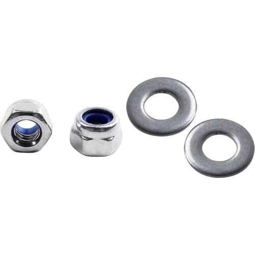 100Pcs M3 3 Mm Metric 304 Stainless Steel Flat Washer & 50Pcs Stainless Steel Nyloc Nylock Lock Nuts M3