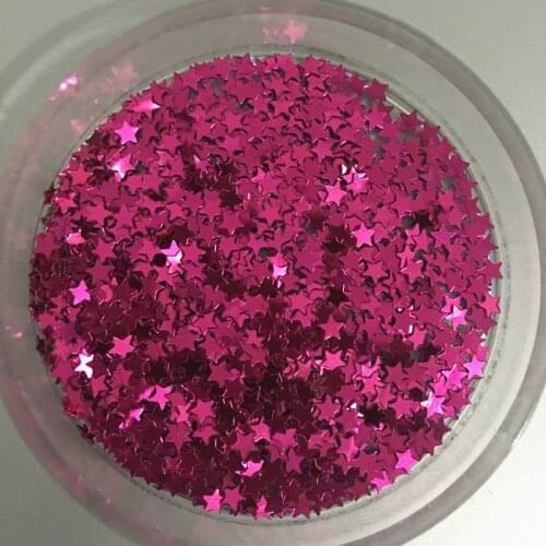 10000pcs(50g) 4mm Star Loose Sequins Fuchsia Glitter Paillette Sewing,Wedding Craft DIY Garment Accessorie Nail Beauty