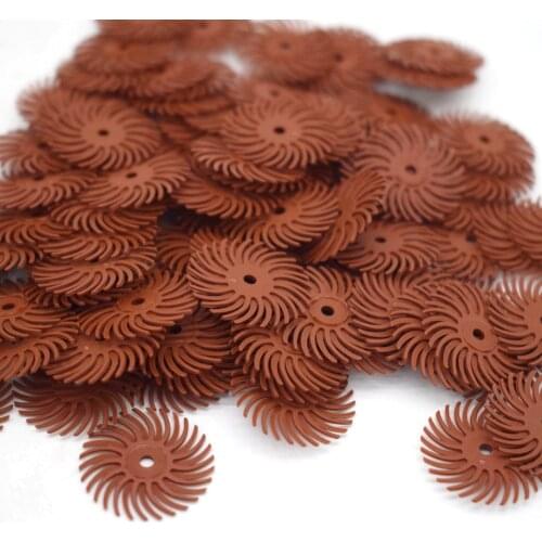 200PCS Radial Bristle Discs Dremel Accessories Abrasive Tools 14/19/25MM Red +10PCS 2.35MM Mandrel Jewelry DIY Tool