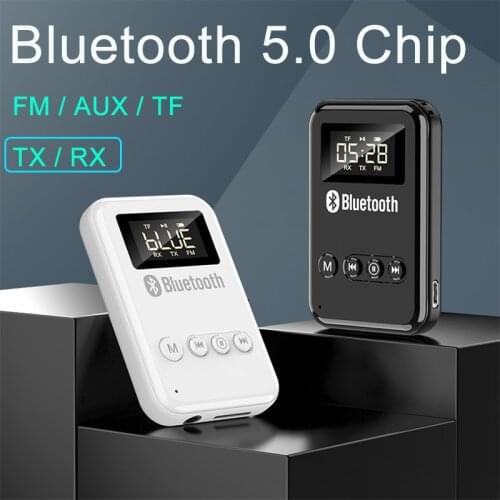 2020 FM Transmitter Bluetooth 5.0 Receiver TF Car MP3 Players Stereo Music AUX Adapter for Headphones Speakers Handsfree Kit