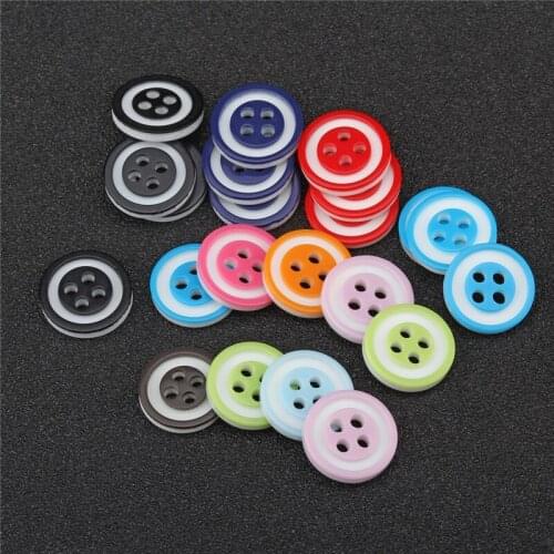 500 Pieces Kids Sewing Buttons Plastic Clothes Tools 12MM 4Holes Round Shape 12 Colors Garment Accessories