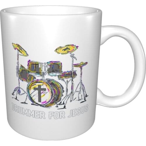 Drummer For Jesus Music Lovers Mug Coffee Cup Coffee Mug Russia Mug Gundam Cup For Tea