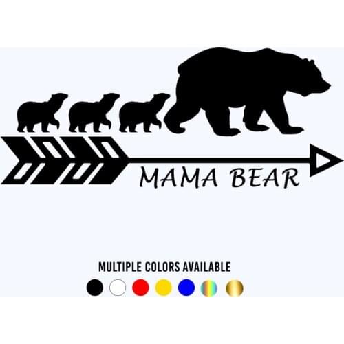 CK3205# Mama bear funny car sticker vinyl decal waterproof car auto stickers white/ black for bumper rear window