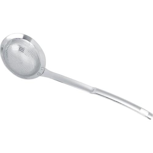 Stainless Steel Fine Mesh Hot Pot Oil Strainer Spoon Flour Sifter Sieve Colander