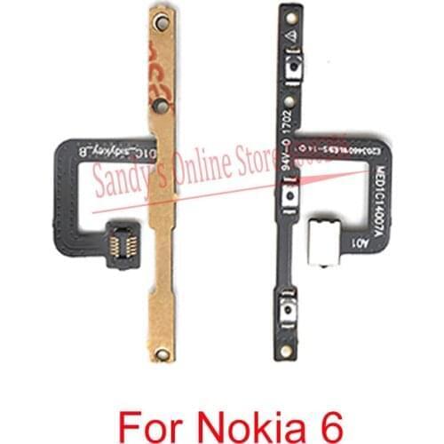 Power ON OFF Volume UP Down Side Button Key Mute Switch Flex Cable For Nokia6 Nokia 6 2016 TA1000 1003 1025 Repair Spare Parts