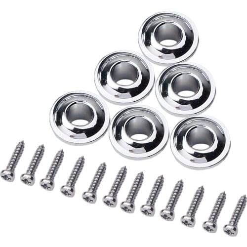 Chrome Vintage Guitar Tuners Conversion Bushings Adapter Ferrules for Guitar