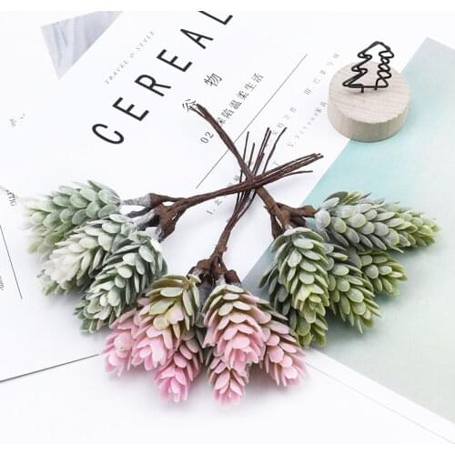 6 Pieces Fake plastic flower Pineapple decorative wreaths vases for home decor accessories scrapbook wedding diy gifts candy box