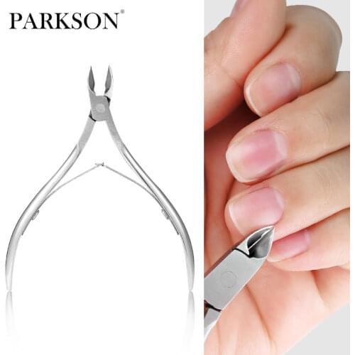 Parkson Cuticle Nippers Nail Manicure Scissors Cuticle Clippers Trimmer Dead Skin Remover Pedicure Stainless Steel Cutters Tools