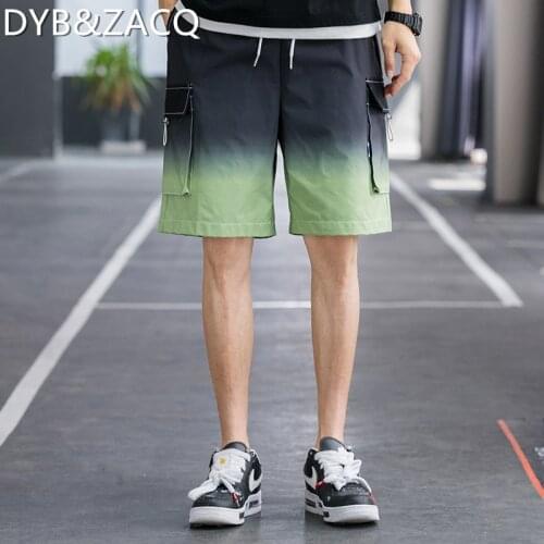 DYB&ZACQ Summer Change Cargo Shorts for Men Loose Thin Cropped Pants for Men 2021 New Trend for Casual Pants Outside 3XL-4XL