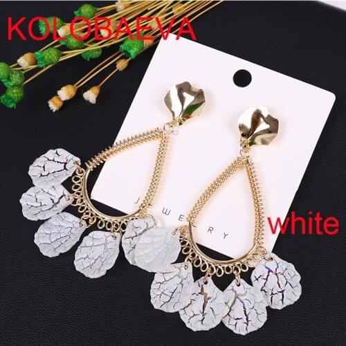Shell Tassel earrings women fashion acrylic metal earrings punk geometric personality boho pendant Korea earrings wholesale cc