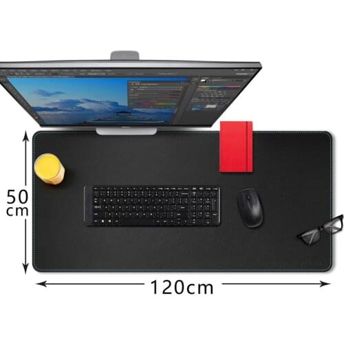 CENNBIE Desk Pad Protecter 120*50cm Super Large, PU Leather Desk Mat Blotters Organizer with Comfortable Writing Surface