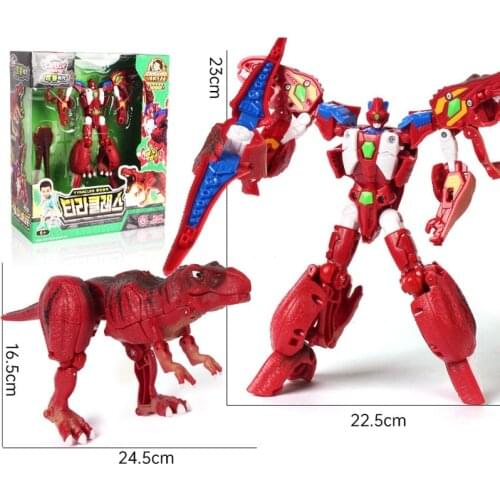 New Deformed Car Robot Transformation Dinosaur Korean Anime Cartoon Action Figure Toys Model Hello Souvenir Carbot Gift For Boy