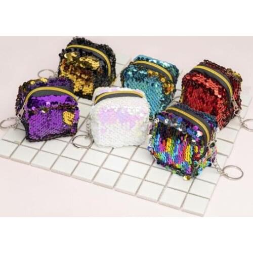 New childrens coin pack is a two-color, three-dimension sequined coin purse with a mini storage bag