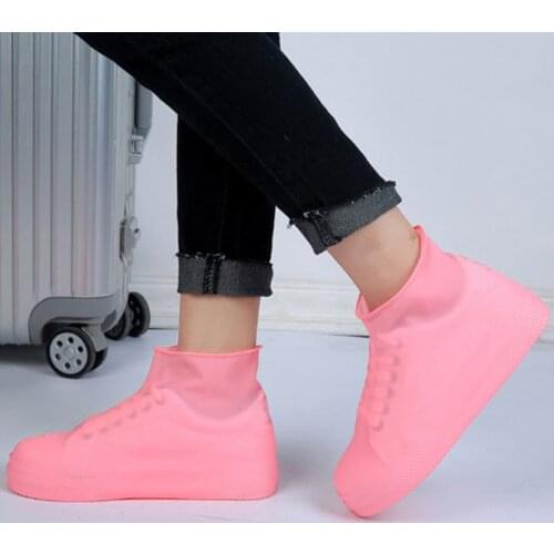 Anti-slip Latex Shoe Cover Reusable Waterproof Rain Boot Unisex Overshoes Shoes Protectors Rainy Days Accessories MUMR999