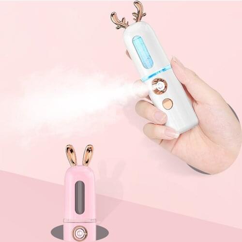 30Ml Facial Hydration Sprayer Cute Face Steamer Portable Nano Moisturizing Humidifier Beauty Skin Care Tool With Color Lights