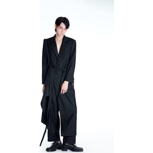 S-6XL 2020 New Men womens Clothing Hair Stylist Neutral retro bandage Blazer Suit Coat Plus Size Costumes