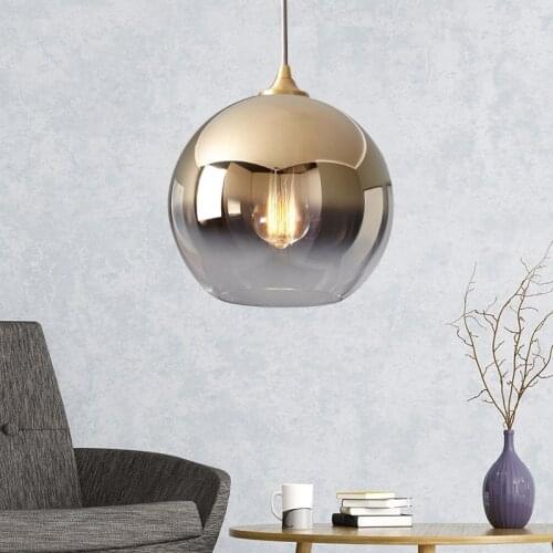 Nordic Glass Ball Modern Pendant Light Simple Bar LED Pendant Lamp For Parlor Bedroom Restaurant Suspension Home Lighting G784