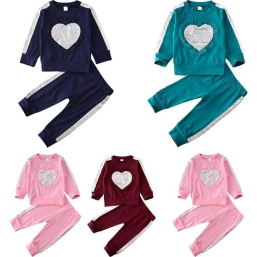 0-24 Months Baby Girls Active Outfits Toddler Long Sleeve Tops T Shirt Pants Girls Outfits Casual Tracksuits For Girls Clothes