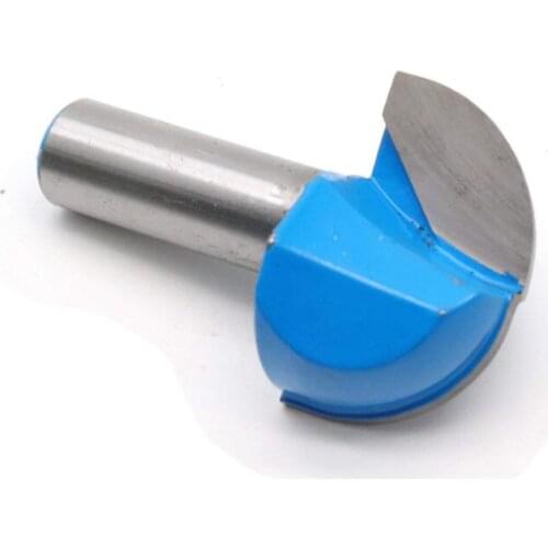 Carpenter Round Nose Router Bit Two Flutes Radius Core Box Router Bit 1/2" Shank 1 1/2" Cutting Diameter -Pack of 1