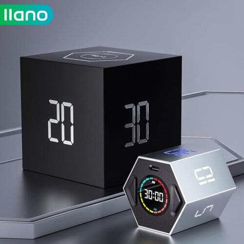 LLANO LED Screen Digital Display Kitchen Timer For Shower Study Cooking Stopwatch Magnetic Electronic Count Up Countdown Time
